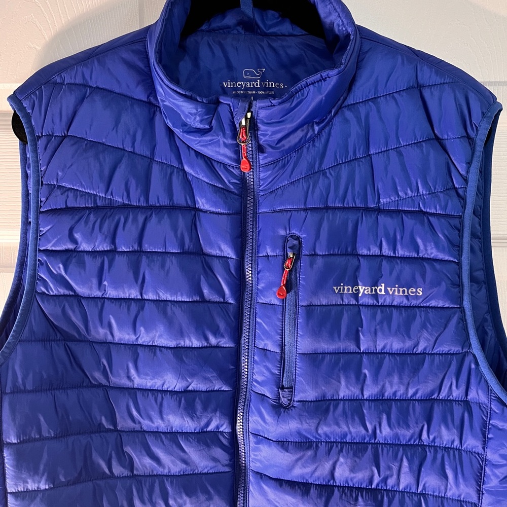 Vineyard Vines Men’s Mountain Weekend Performance Vest Blue Sz LRG